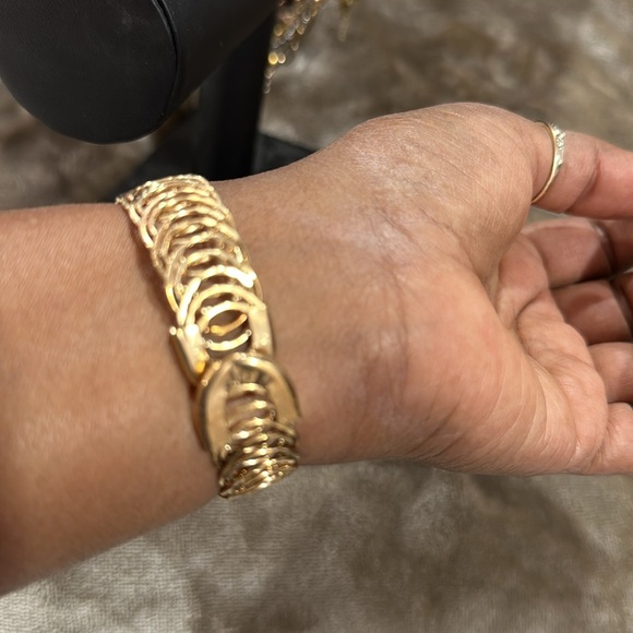 New Fashion gold adjustable bracelet For Women Shiny Small Circle - Picture 6 of 9